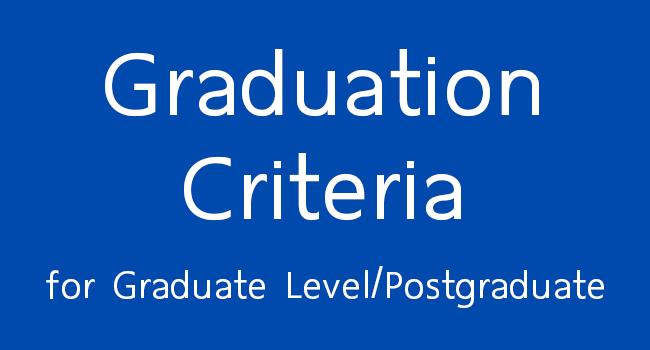 Graduation Criteria
